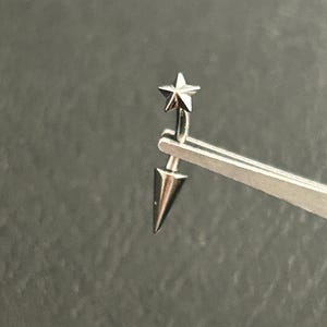 18g 16g Implant Grade Titanium - Vertical Lip Ring - Internally Threaded - Rook Vertical -B27-A2