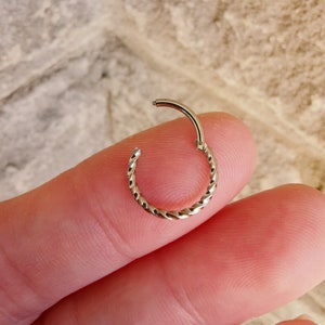 1 stuk - 16 g chirurgisch staal - TWIST - septum Daith-neuskwabsieraden