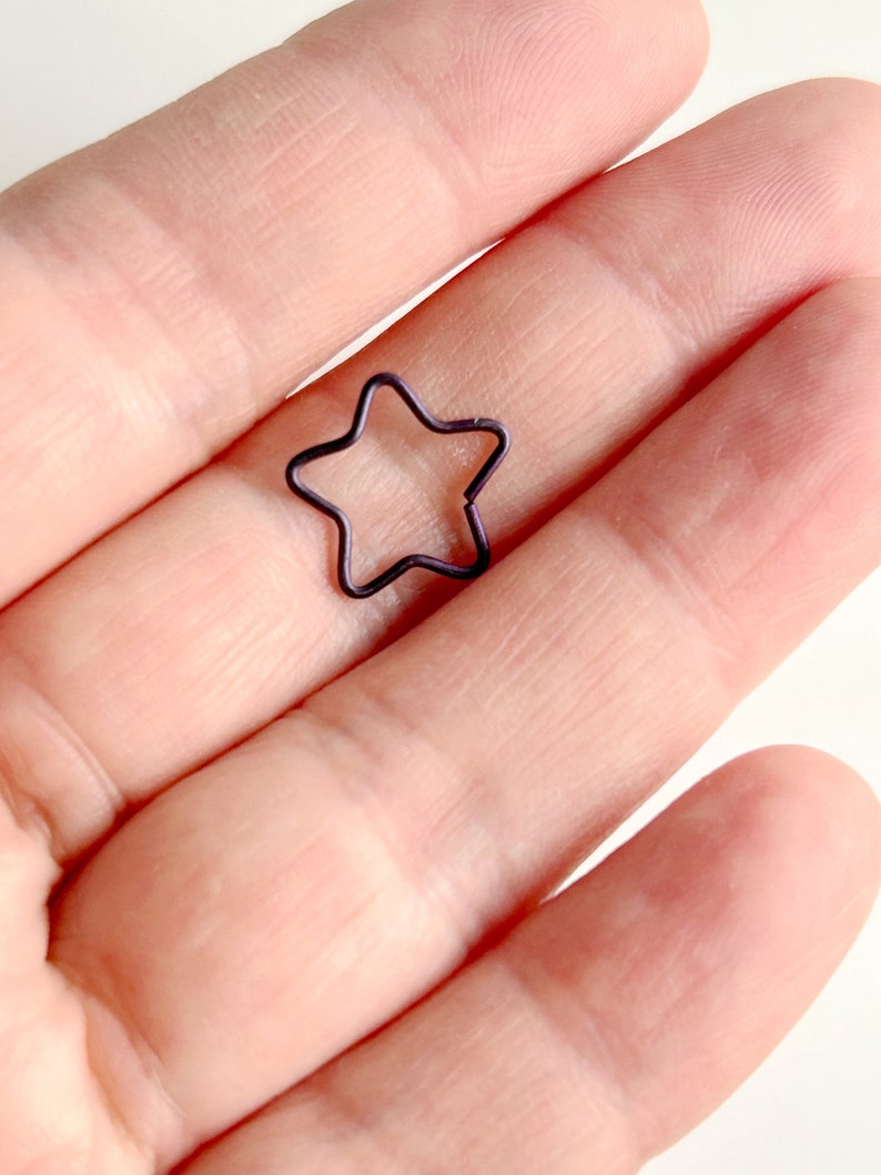 24g 22g 20g Star Nose Ring Star Cartilage Earring image 6