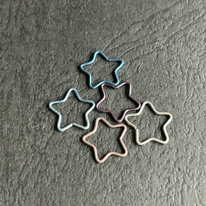 24g 22g 20g Star Nose Ring Star Cartilage Earring image 5