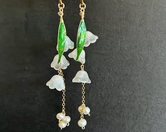 Lily of the Valley Ear Plugs: Surgical Steel Gauges - Ear Weights