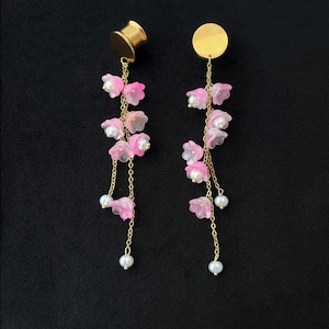 2 pcs - Bouchons d&#39;oreilles muguet - Acier inoxydable - Poids auriculaires - Jauges - Jauges auriculaires
