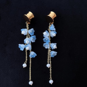2 pcs - Bouchons d&#39;oreilles muguet - Acier inoxydable - Poids auriculaires - Jauges - Jauges auriculaires