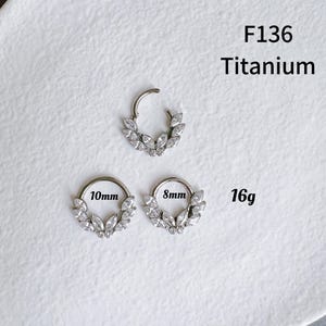 1 unidade - 16g - Titânio grau de implante - Daith Clicker - Septum Clicker