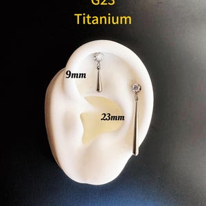 18 g 16 g ‣ ASTM F136 Implant Titanium Grand • Goujon fileté interne à goutte longue et courte • Goujon lobé