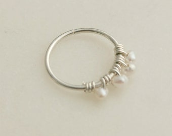 18 20  Gauge  Bead Nose Ring
