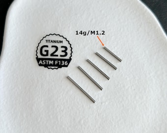 1 barra in titanio di grado implantare PC-14g - Parti e sostituzioni - Capezzolo - Narice alta - Lingua - Cartilagine