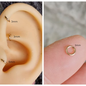 2 PCS - 22g 20g Very Tiny 5mm  Forward Helix Earring - Tragus -Rook