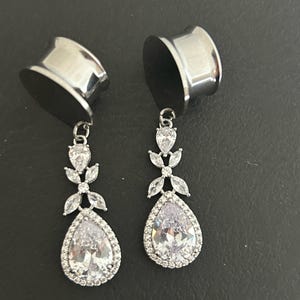 2 pcs - Wedding  Ear Plugs- Stainless Steel - Ear Weights - Gauges -Ear gauges