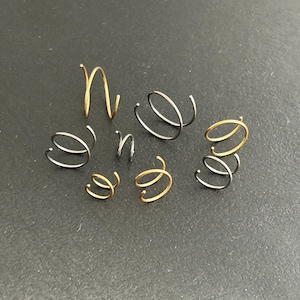 1 pcs Implant Grade Titanium - Double Hoop Earrings - Gold Hoop Earrings - Silver Hoop Earring