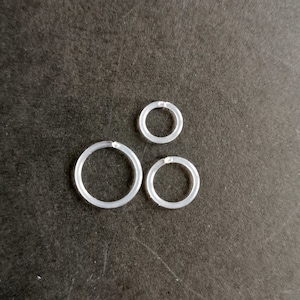 2 PCS - 20 18 16 Gauge -  Acrylic Nose Ring- Clear Septum Daith