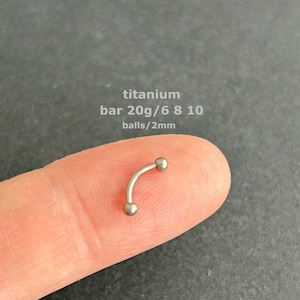 RARE * Tiny Ball ‣ 20g Implant Grade Titanium • Eyebrow Ring • Curved Barbells • Lip Ring