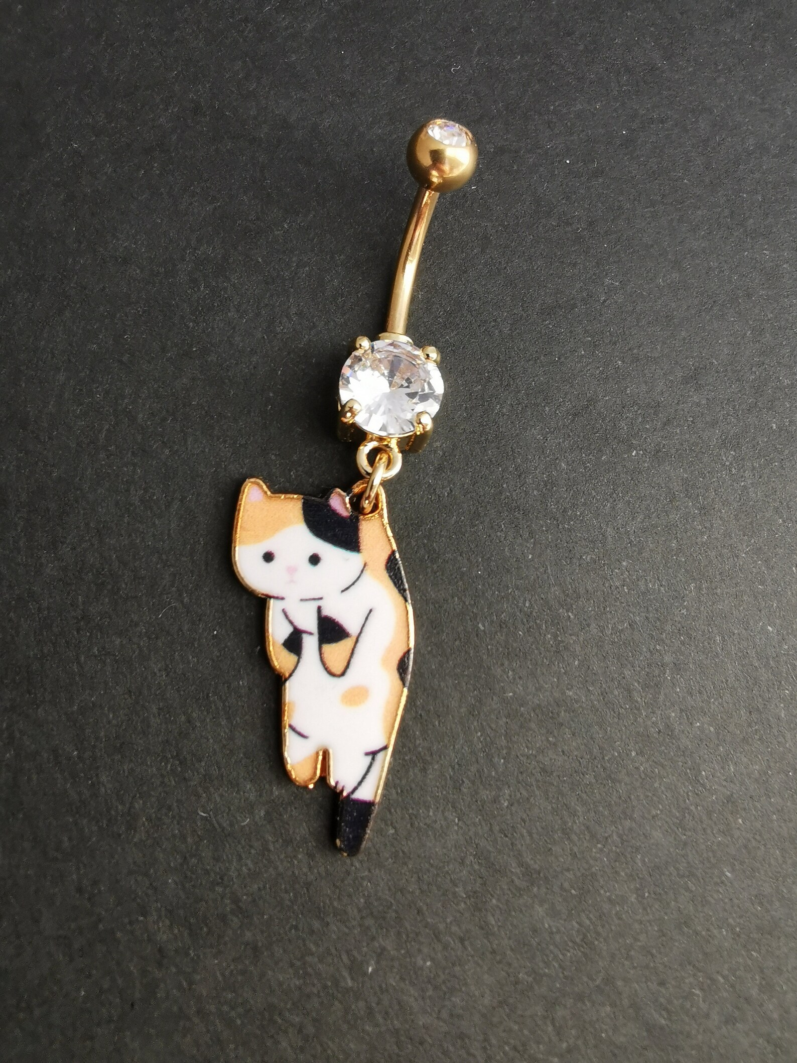 316L Surgical Steel cat Belly Ring Valentine Day Gift Etsy
