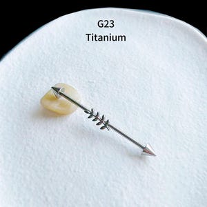 14 g ASTM F-136 Barre d'haltères en titane UNIQUEMENT