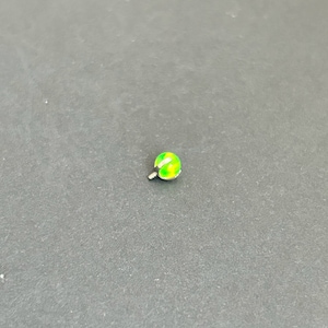 1 PC- 16g  Implant Grade Titanium -4 mm Man Made Opal Balls - Ball only