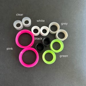 2 pcs - Soft Silicone Ear Gauges - Ear Tunnels image 4
