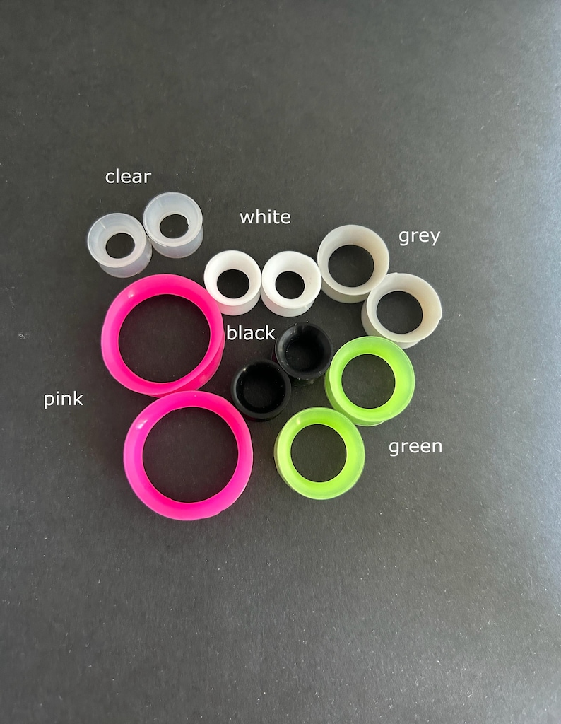 2 pcs - Soft Silicone Ear Gauges - Ear Tunnels image 4