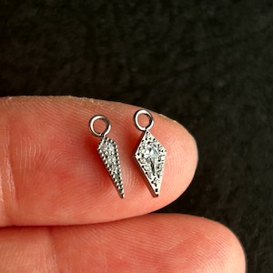 1 pc Titanium CZ Charms Only