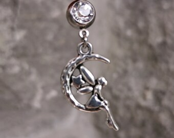 316L Surgical Steel - Silver Fairy  Belly Ring