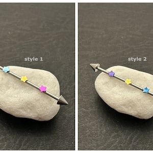 1 pcs 14g 38mm Implant Grade Titanium - Industrial Barbell - Internally Threaded