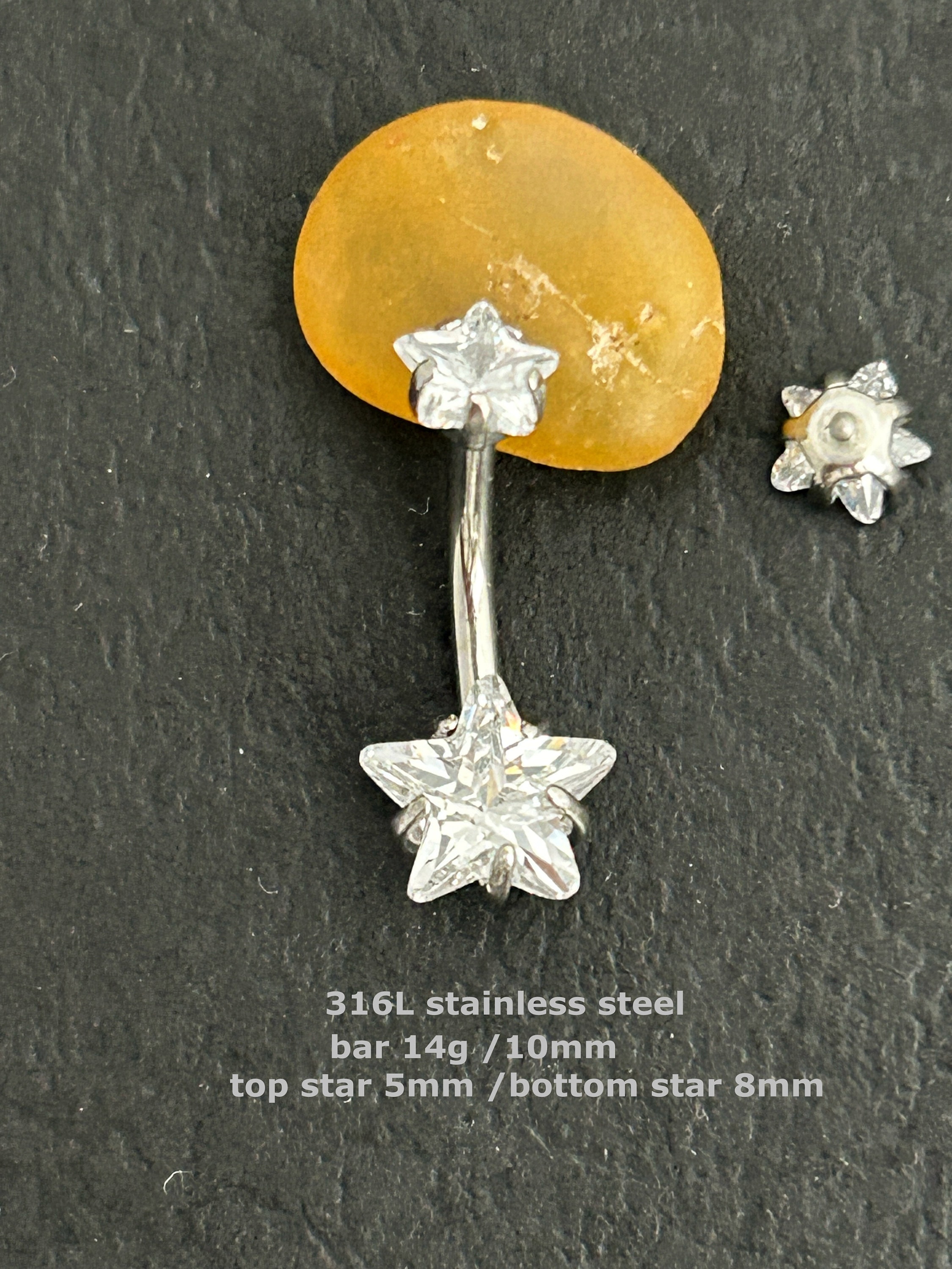 Surgical Steel Gold Plated Bow Ribbon Reverse Top Side Down Belly Ring Surgical Steel Gold Plated Bow Ribbon Reverse Top Side Down Belly Ring