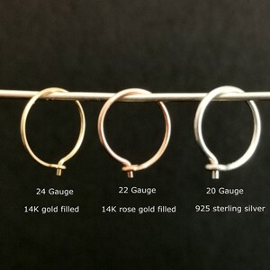 24,22,20 Gauge Hoop Earrings - Nose Hoops