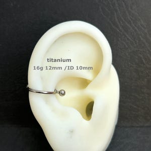 1 PC -16g Titanium - Conch  Barbell  - Externally Threaded Barbell