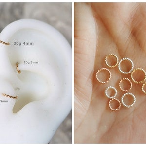 20g Very Tiny 4mm 5mm Forward Helix Earring - Tragus -Rook Twist Forward Earring