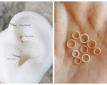 20g Very Tiny 3mm 4mm 5mm Forward Helix Earring - Tragus -Rook Twist Forward Earring