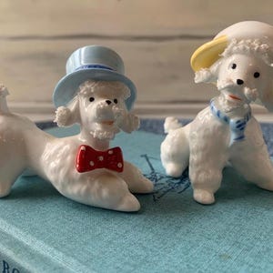 Vintage Miniature Blue Poodle Figurine - Etsy