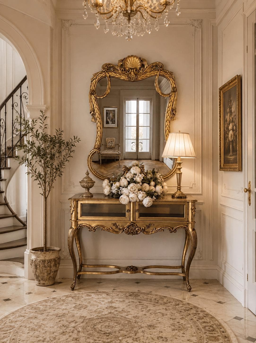 こ*こ様  EST. ENGLAND 1759 RESERVED for Jorge Glnz - Vintage Gilded Rococo Console Table