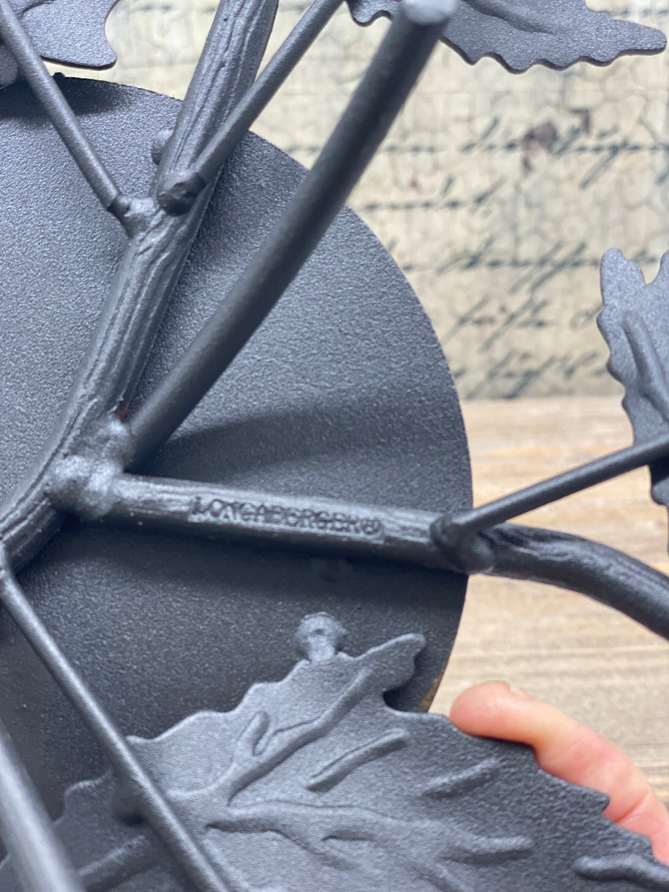 Longaberger Wrought Iron Set of 3 Leaf Candleholders or Use as Snack