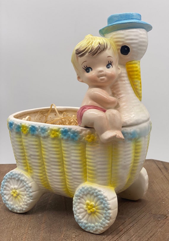 Vintage ceramic baby planter Gem