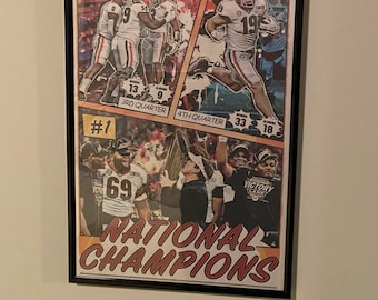 2022 UGA National Champions AJC Collector's Edition Comic with Frame