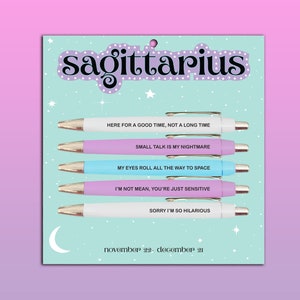Sagittarius Pen Set- Astrology, funny, gift, zodiac