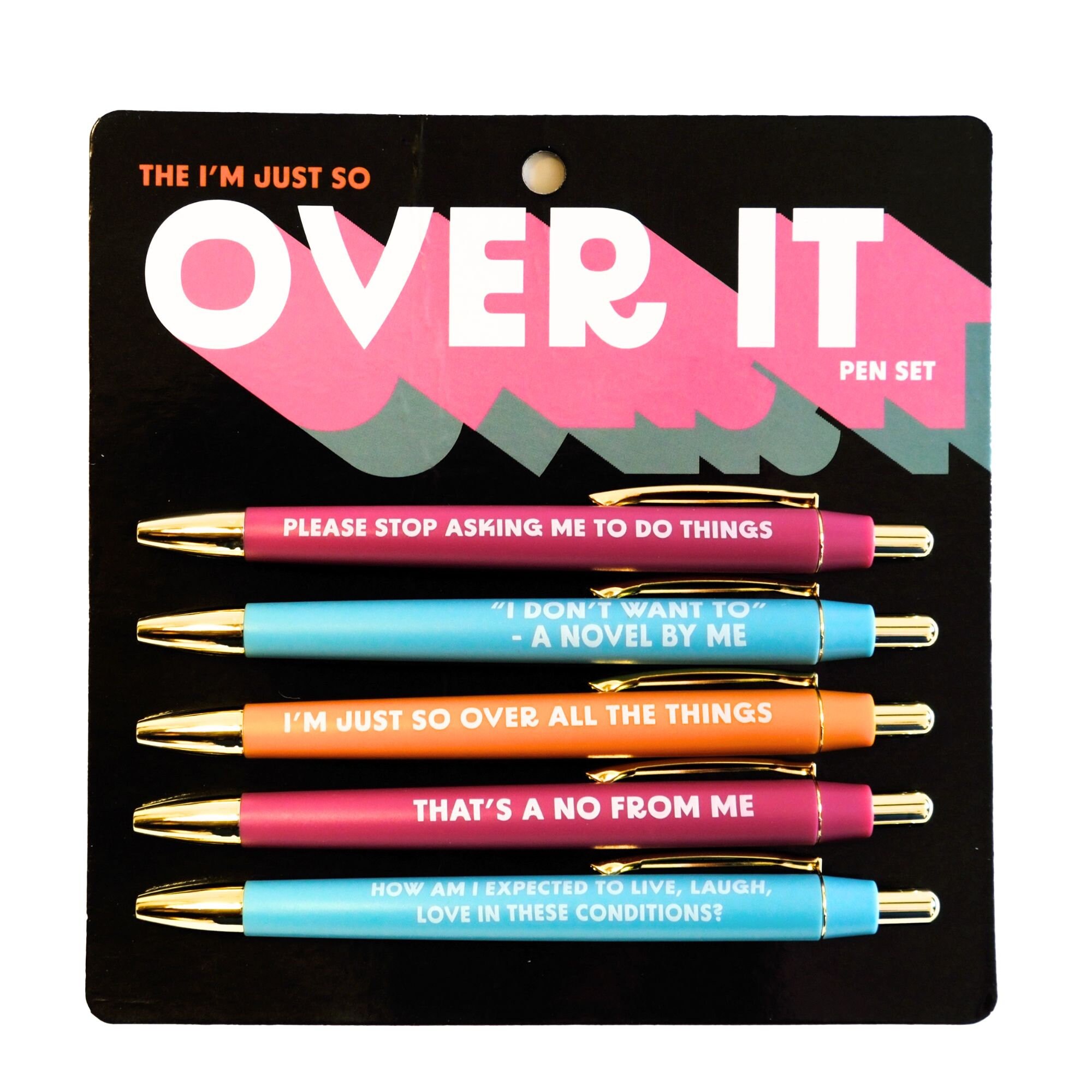 Over It Pen Set - Funny pens, Funny gifts