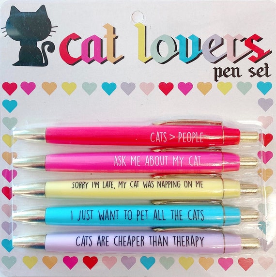 Dog Lovers Multicolor Pen Set, 5 Funny Pens Packaged for Gifting