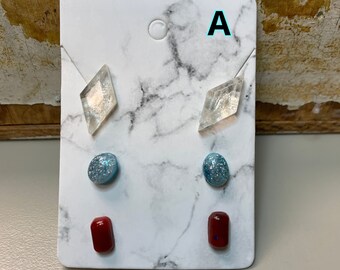 3pk Resin Studs - Random