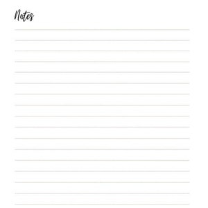 Simple Notes Lined Paper| Printable for School| Minimalist