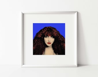 Kate Bush Pop Art Poster,10x10 Square,Digital Download Art,Andy Warhol,80s Poster,Wuthering Heights,Holiday Gift,Dorm Poster, Hounds of Love