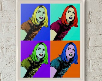 Rose Tyler, Doctor Who Poster, Pop-Art-Portrait, Andy Warhol Kunst, Billie Piper, druckbare Wandkunst, 8 x 10 druckbare, Instant Download Kunst