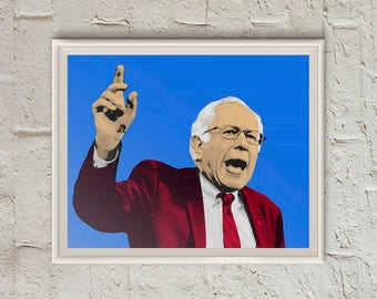 Bernie Sanders, Andy Warhol Poster, Bernie Sanders 2020, Printable Art, Bernie Sanders Poster, Political Poster, Donald Trump, Pop Art Print