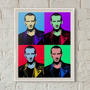 Ninth Doctor, Doctor Who Print,Quartet,Pop Art Portrait,Printable Art,Christopher Eccleston,Doctor Who Poster,Digital Download,Instant Art