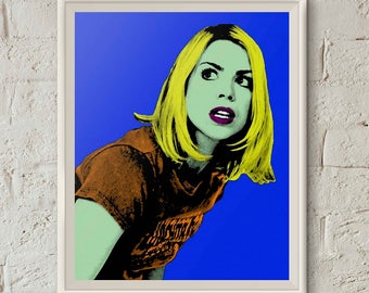 Rose Tyler, Doctor Who Poster, Pop Art Portrait, Andy Warhol Art, Billie Piper, Printable Wall Art, 8x10 Printable, Instant Download Art