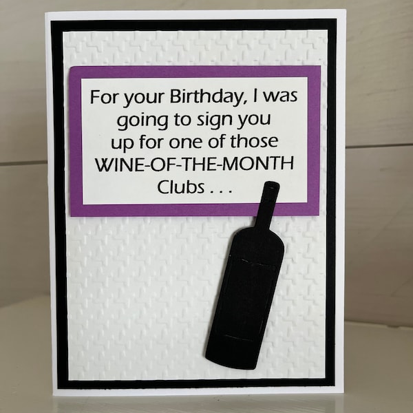 Wine of the Month Birthday Card