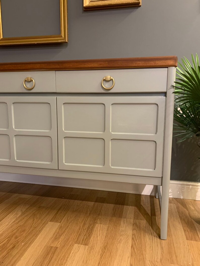 PROFESSIONALLY PAINTED Nathan Teak Drinks Sideboard in Farrrow Etsy UK