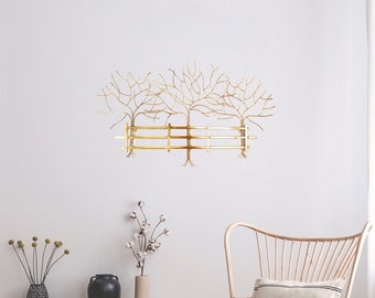 Metal Tree Wall Art, Metal Tree Wall Decor, Modern Home Decor