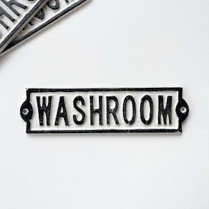 Washroom Sign, French Bathroom Door Sign, Door Plaque, Vintage Style, Railway Style, Retro Style
