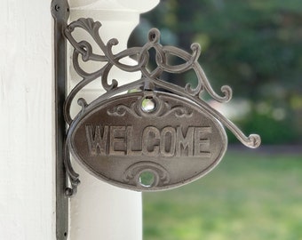 Welcome Sign,Welcome Sign For The Porch, Cast iron Welcome