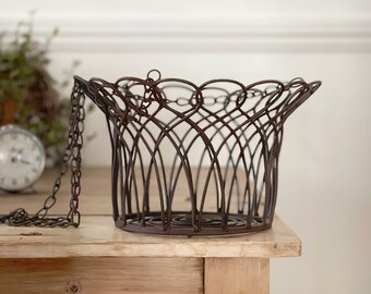 Metal Hanging Baskets, Set of 2, Hanging Planter, Garden Decor
